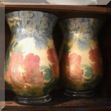D43. Matched pair of glass vases. 